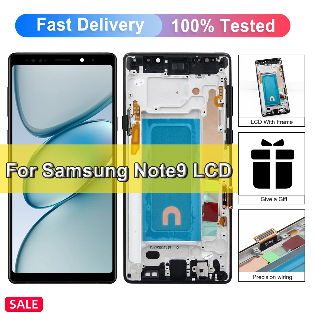 サムスンギャラクシーノート9n960fdsrplacement用のフレーム付きtftタッチスクリーン
