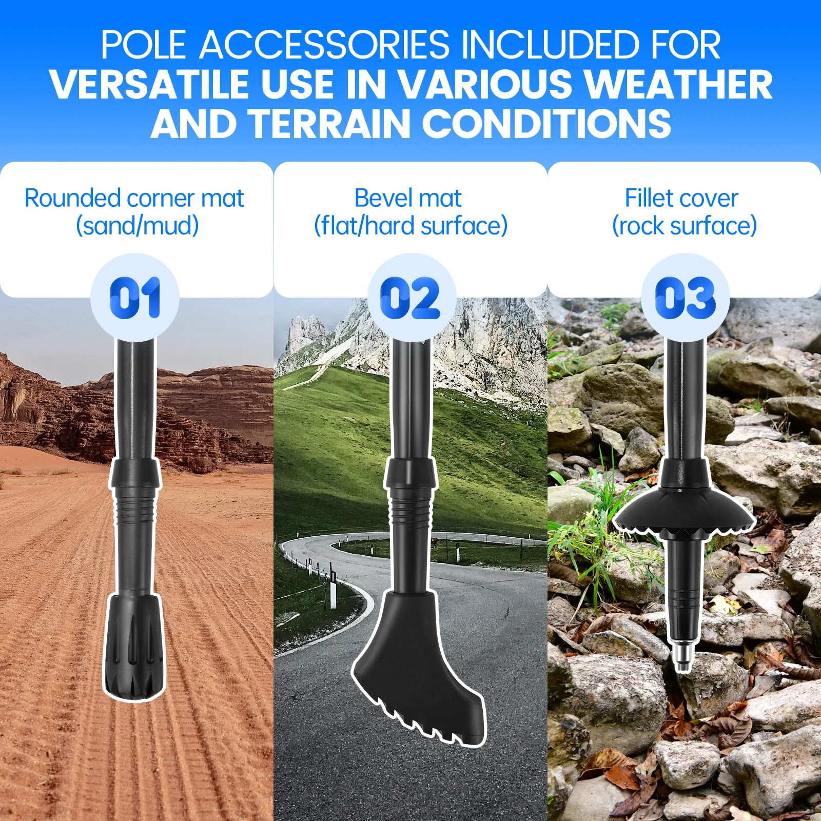 110-125 Cm Trekking Poles EVA Handles Foldable Adjustable Aluminum Alloy High Density Nordic Walking Poles 1 Pair