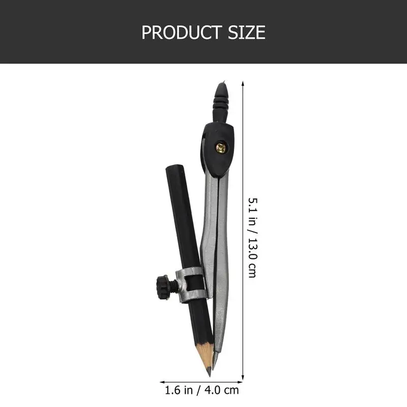 Boussole de géométrie pour enfants, outil de dessin de proximité, ensemble de mathématiques, outil de calcul en métal, travail professionnel, boussole pour enfants, crayon pour étudiant