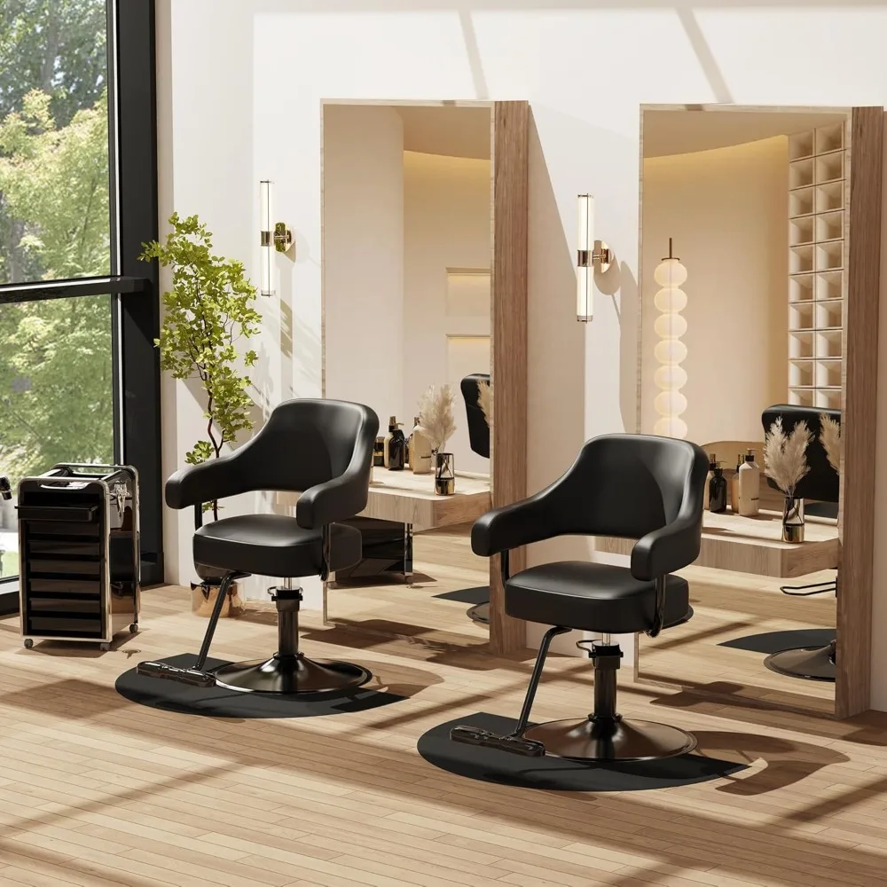 

Professional Salon Chair, Hair Chair with Upgraded Comfortable Cushion, 360°Swivel Styling Chairs for Hair Stylist
