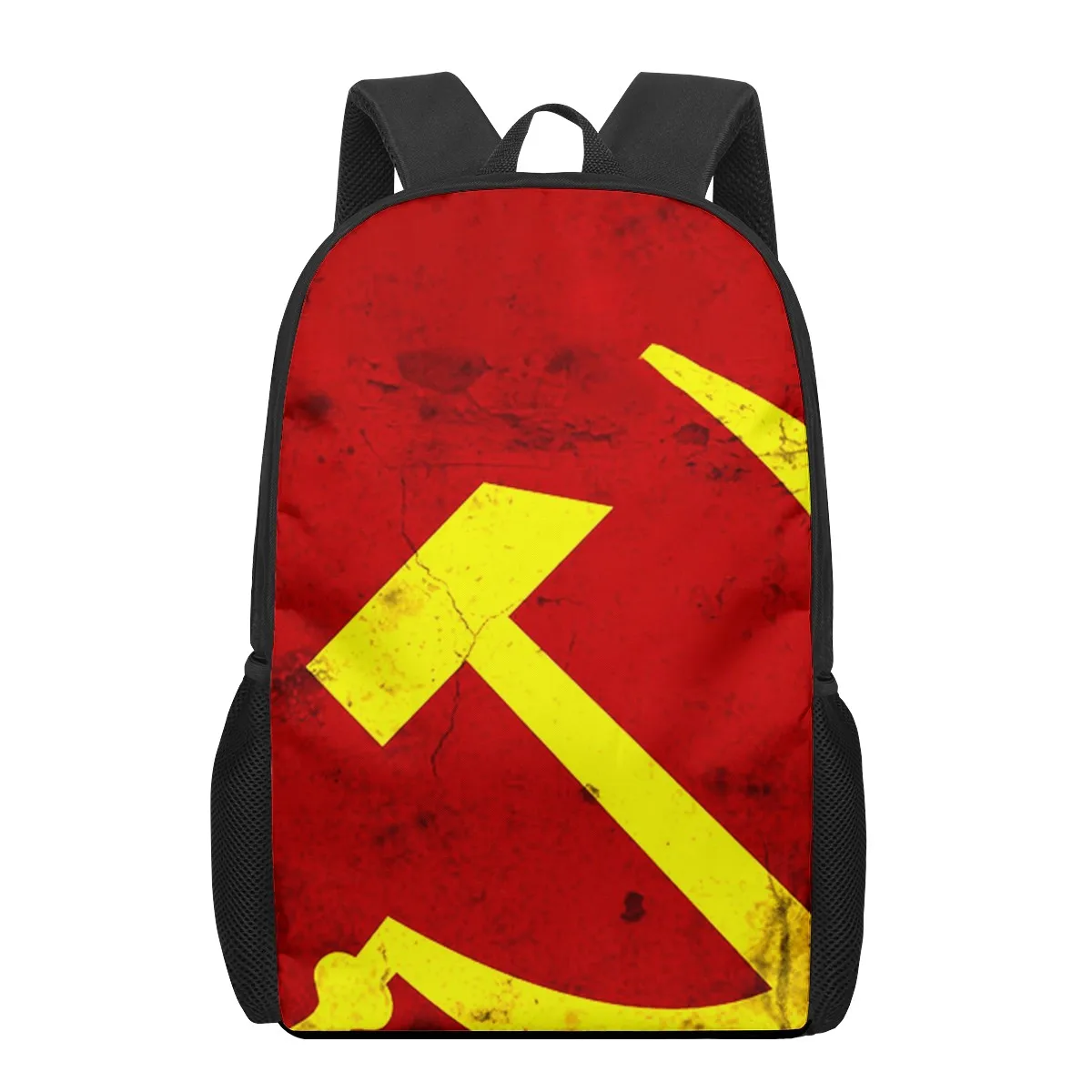 Mochilas escolares con patrón de la bandera de la URSS de la Unión Soviética para niños y niñas, mochilas escolares para adolescentes, bolsas de libros para estudiantes