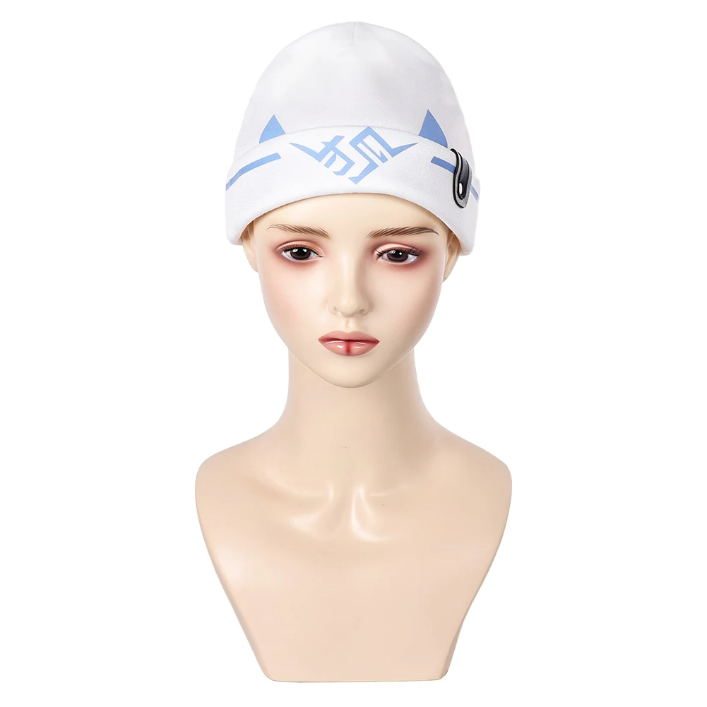 Kiriko Cosplay White Hat Game OW Costume Accessories Roleplay Women Girls Fantasy Cap Disguise Halloween Carnival Suit Props