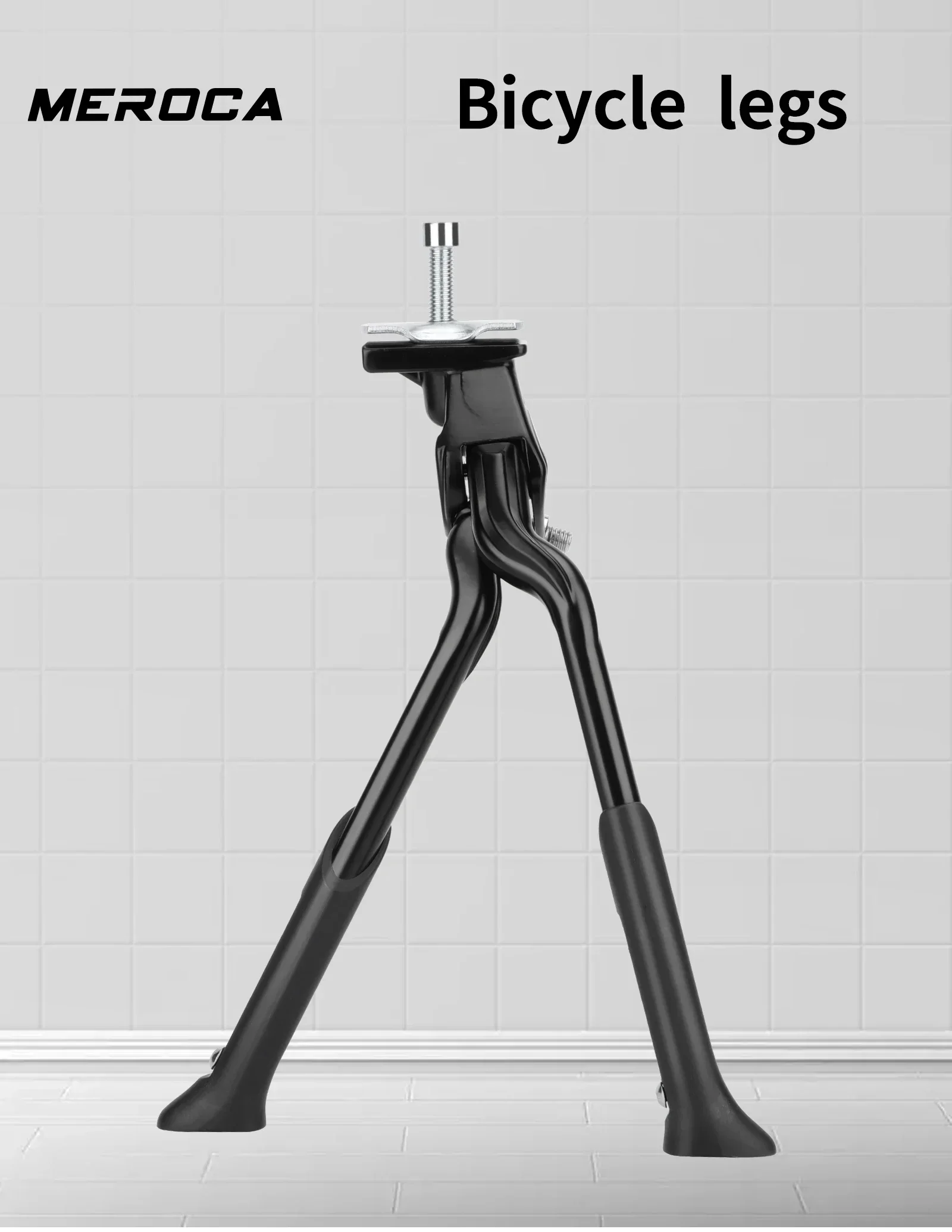MEROCA Aluminiumlegierung Fahrrad-Doppelständer, verstellbarer Mittelständer, stabiler Parkständer für MTB, Rennrad, Faltrad. – Detail 1