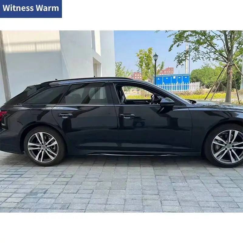 For Audi A6 C8 Avant Allroad PP Side skirts Side Bumper Lip RS6 Style Car Body Kit 2021