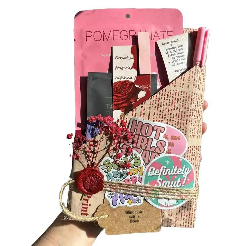 

Blind Date with a Book - Bookish Gifts with Pen, Bookmark, Stickers and More lover Hot Cocoa Stationery