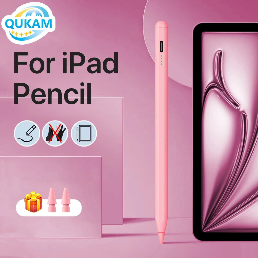 

For Apple Pencil With Palm Rejection Power Display For iPad Pen 2025 2024 2023 2022 2021 2020 2019 2018 Pro Air Mini Stylus Pen