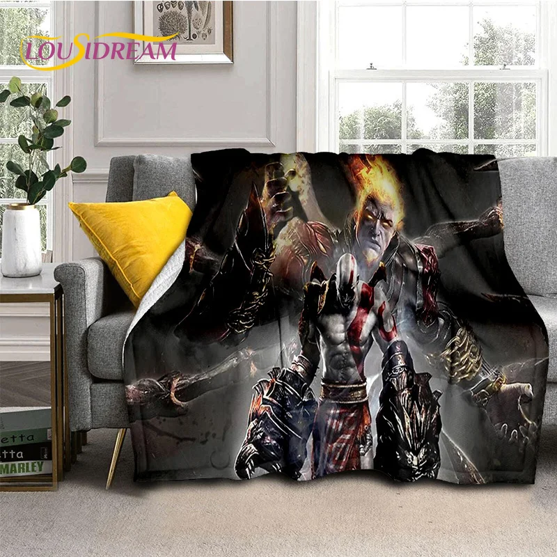 29 Style Kratos God of War Games Cartoon Blanket,Soft Throw Blanket for Home Bedroom Bed Sofa Picnic Travel Office Cover Gifts