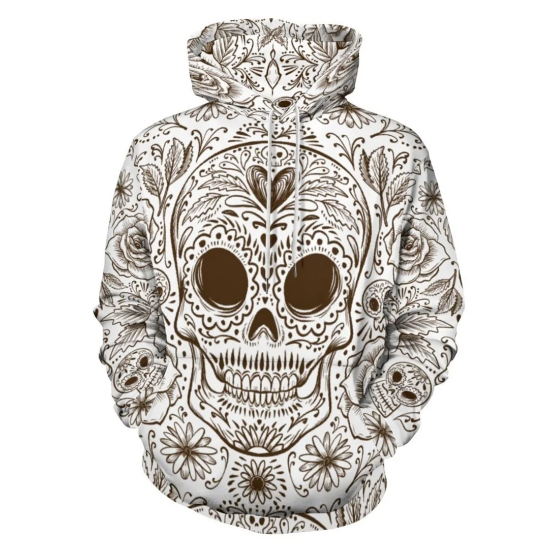 Толстовка в форме черепа на Хэллоуин с 3D принтом, весенне-осенняя модная универсальная уличная одежда для отдыха, мужские и женские толстовки Y2K