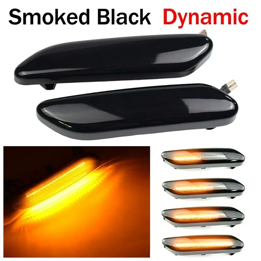 Dynamic LED Side Marker Light For Mini Cooper R60 Countryman R61 Paceman 2013-2016 Signal Lamp Smoked Lens 63132221503