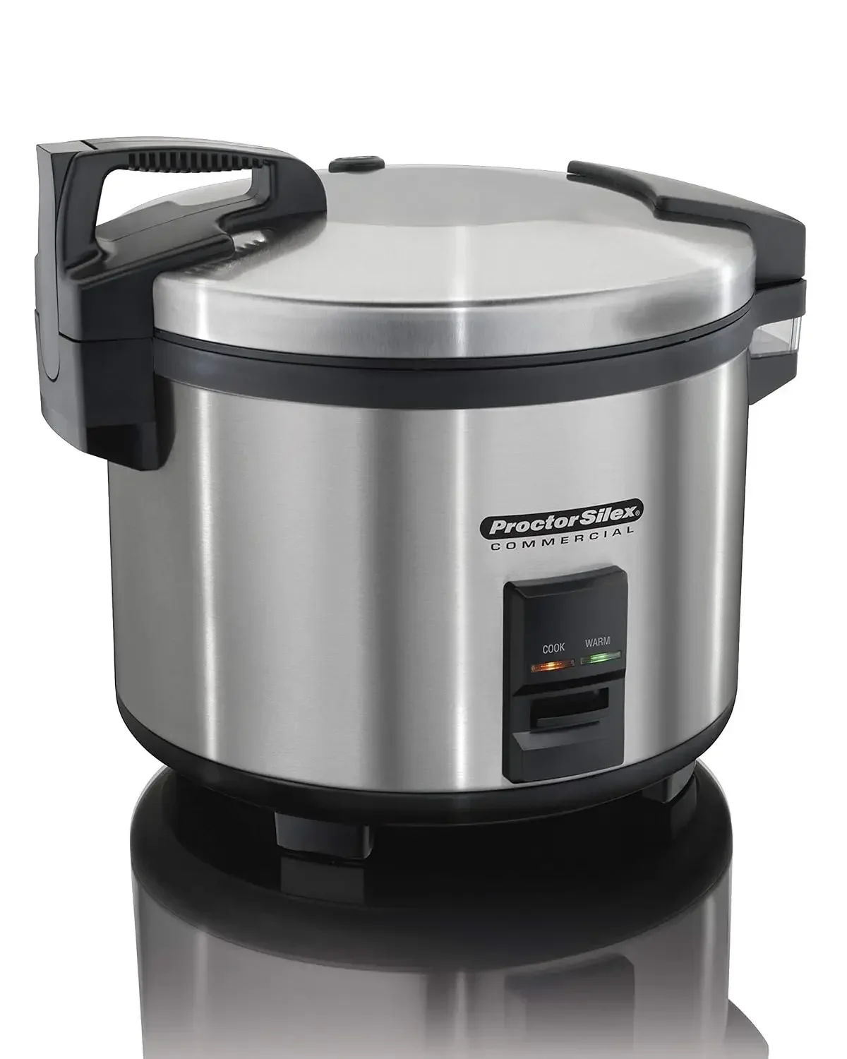 

Hamilton Beach Proctor Silex Commercial 37560R Rice Cooker/Warmer, 60 Cups Cooked Rice, Non-Stick Pot, Hinged Lid, Stainless