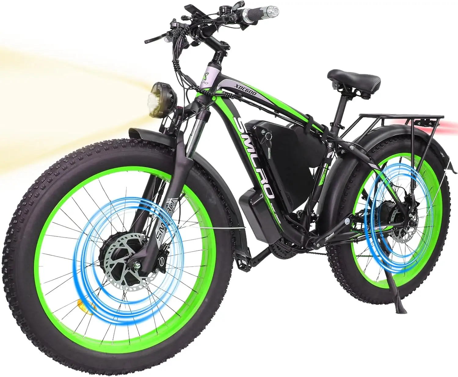 

xdc 600 Adult Electric Bike, 5000W Peak Power, 26" Fat Tire All-Terrain E-Bike, 45 Miles Peak Range, 52V 30Ah Battery-Powered