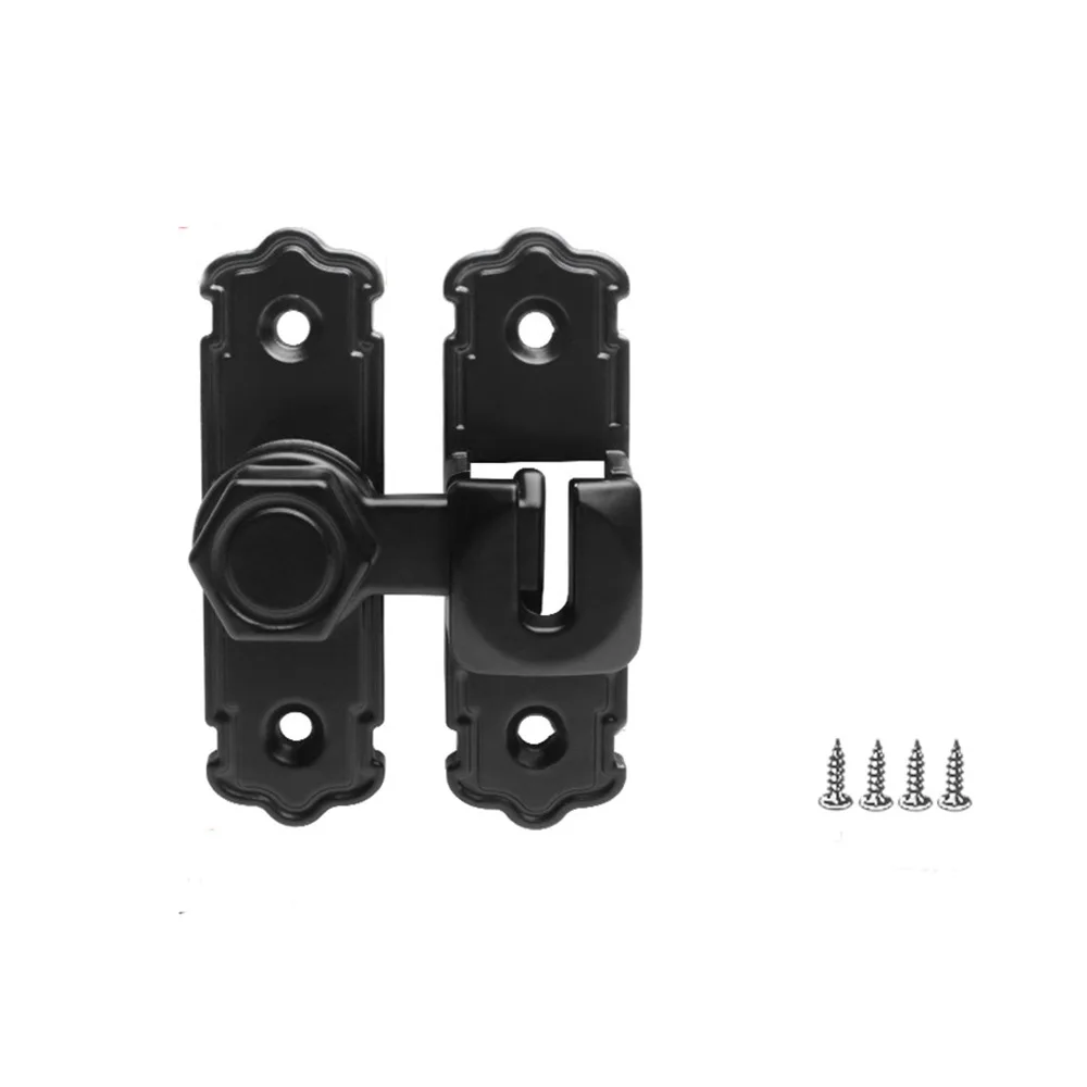 튼튼한 안전 슬라이딩 도어 캐치 90 180도 도난 방지 도어 해스프 알루미늄 합금 도어 볼트 창문