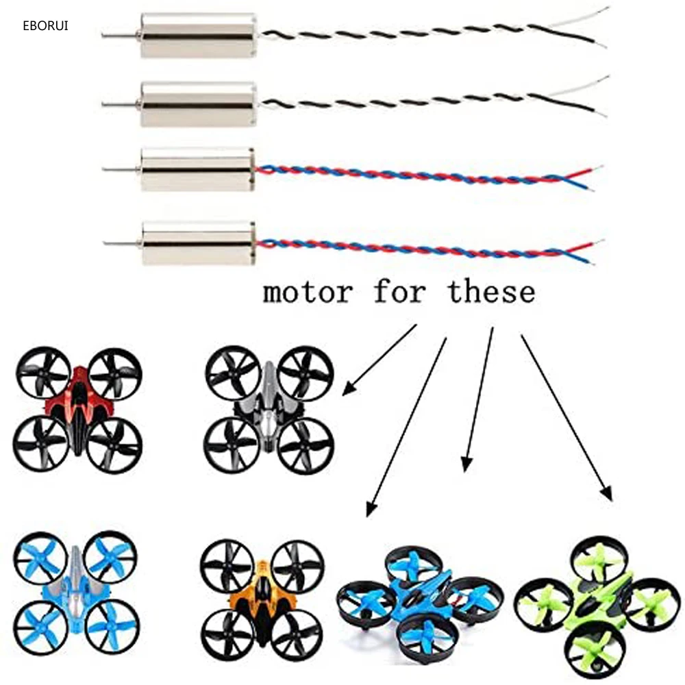

2pairs * Replacement Motors JJRC H36 H36S H36F CW/CCW Motors for HS210 SP350 E61HW H36 F36 T36 NH010 E010 RC Quadcopter Drone