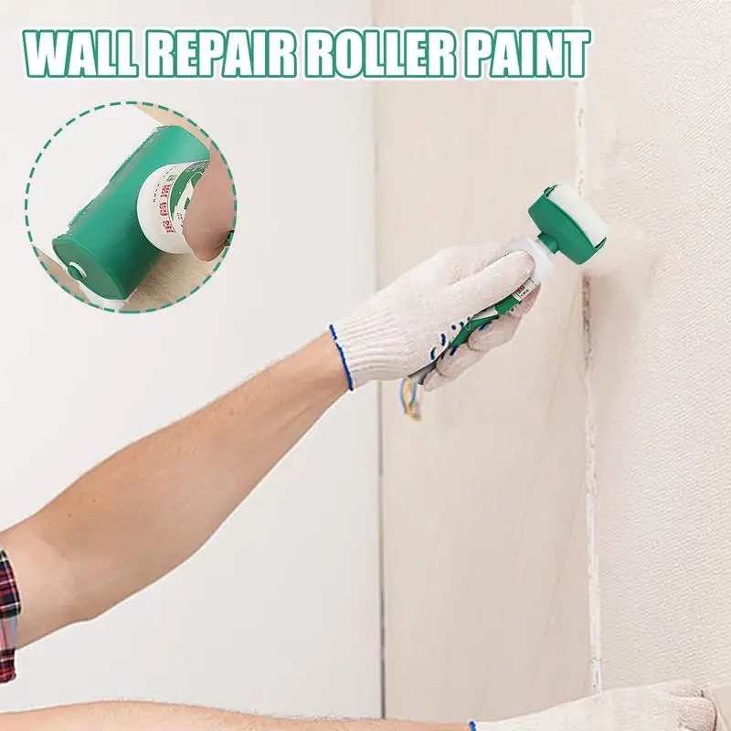 Rodillo de reparación de pared para el hogar, pintura a base de agua blanca, pintura con cepillo rodante, revestimiento de limpieza de pared, 1 unidad