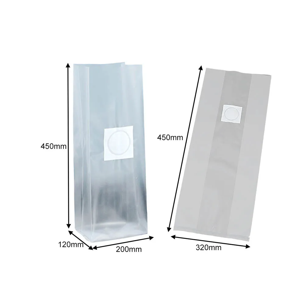 10pcs Mushroom Growing Bags PP for Gourmet and Medicinal Mushrooms Compatible with Monotub and Grow Bag Systems