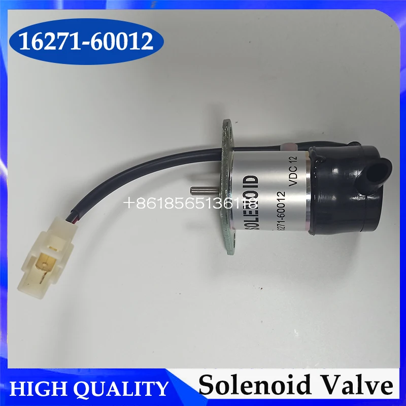 

16271-60012 16271-60010 12V Fuel Shutoff Solenoid Valve 052600-4151 052600-4150 Stop Solenoid