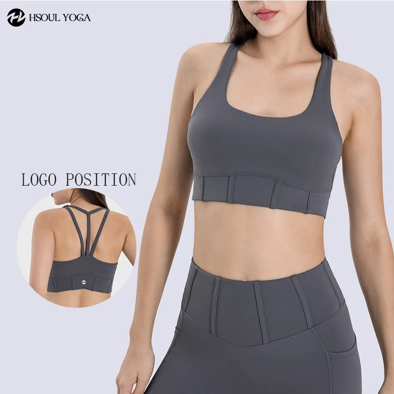 

HSOUL YOGA Summer Hollow Back Women's Bra with Removable Padding, High Waist Tummy Control Yoga Pants, Sports Outfits for Gym