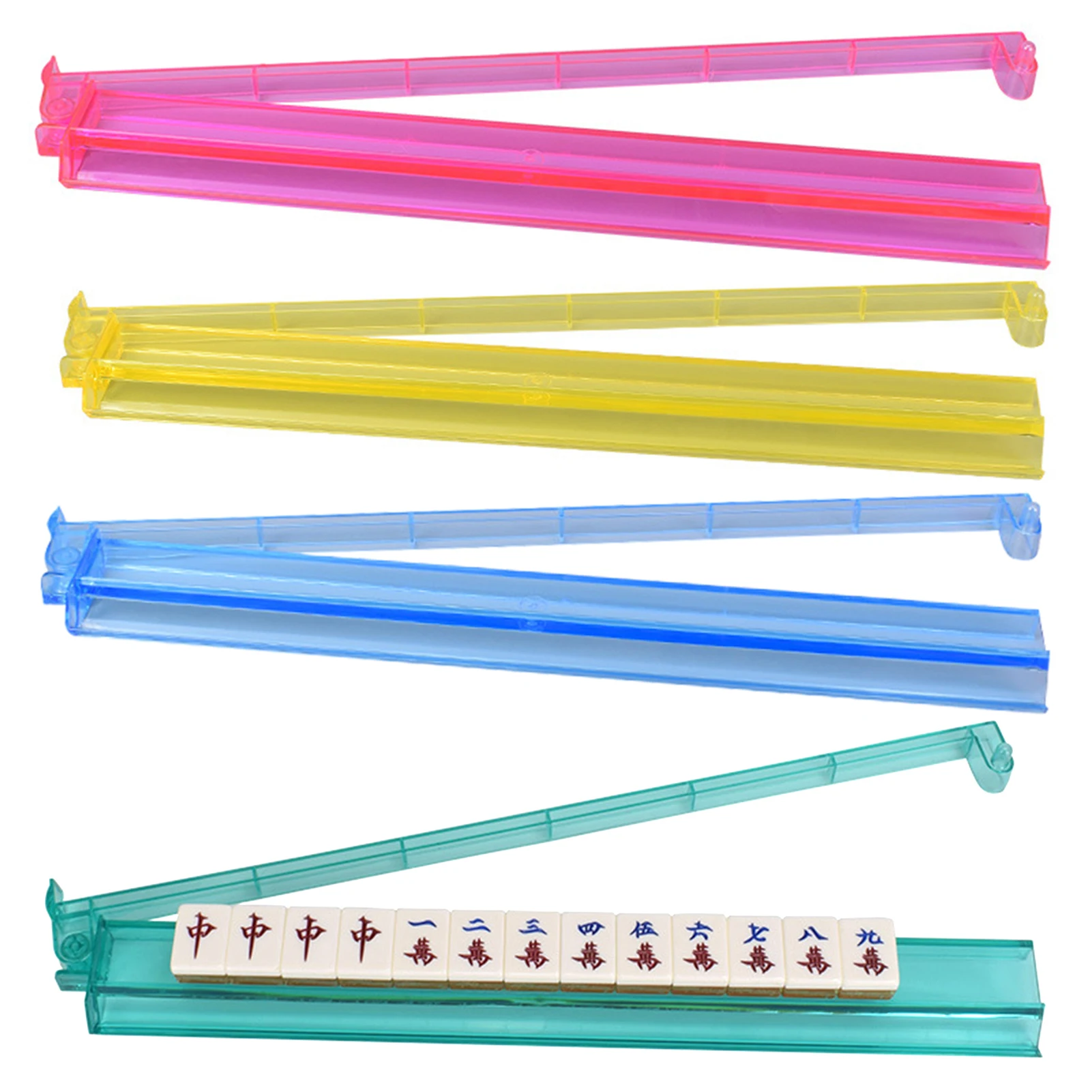 Board Game Accessories Mahjong Push Ruler Crystal Clear Tile Pusher for Home Gaming Durable Lightweight Travel Set