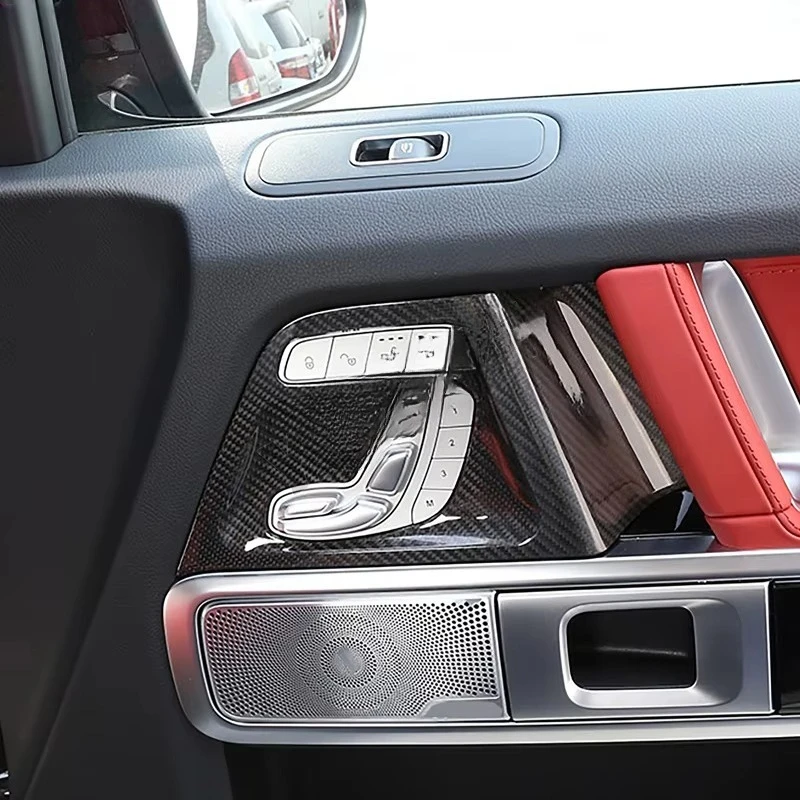 Dry Carbon Fiber Accessories Car Seat Adjustment Switch Frame Cover for  W464 G63 G500 2019-2020