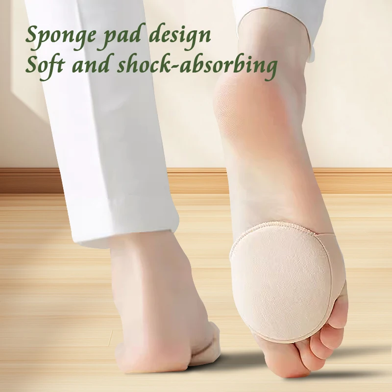 1Pair Forefoot Pad Invisible Half Size Forefoot Cushion for Women's High Heels Anti-slip Shoe Filler Shoe Accessories