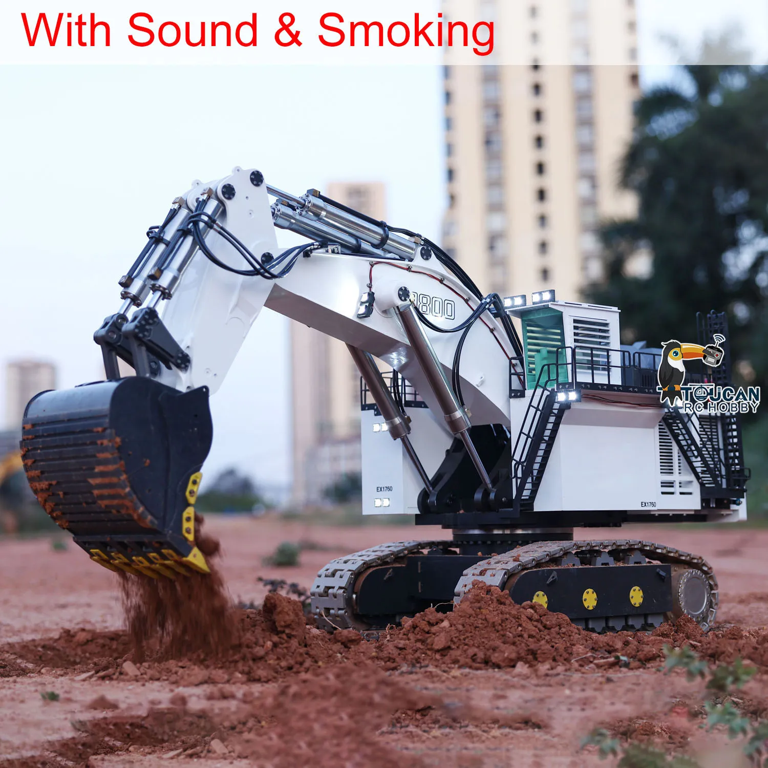 1/25 R9800 Heavy RC Hydraulic Excavators Metal Double Pump RTR PL18EVlite Radio Control Trucks Digger Light Motor RC Toys Model