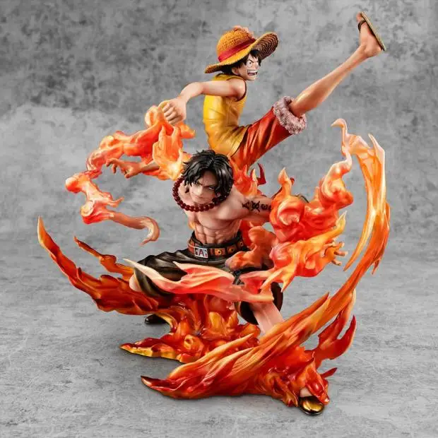 

Megahouse POPMAX ONE PIECE Luffy Portgas D Ace Action PVC Collection Model Toy Anime Figure Toys For Kids