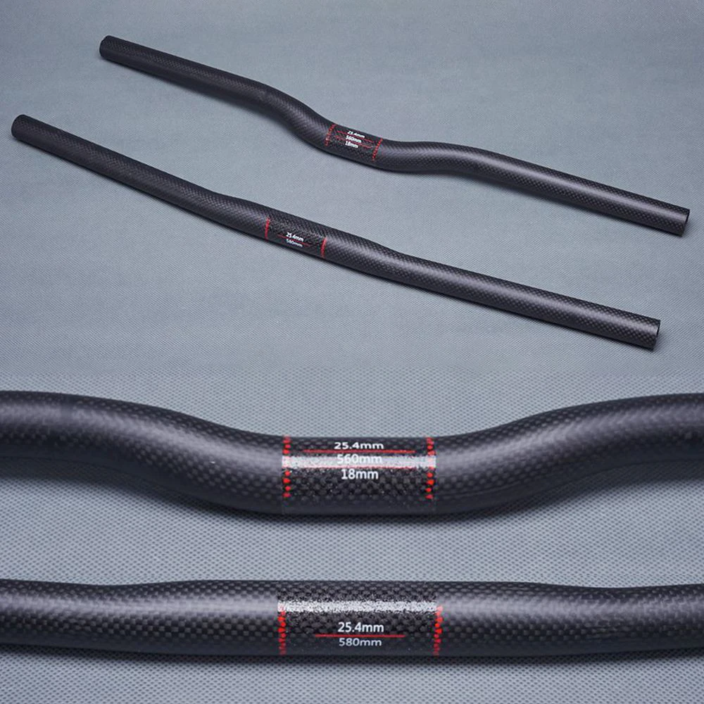 

Matte 3K Carbon Handlebar 25.4mm Bike Kids' Bicycle Mountain Cycling Folding Handle Bar Width 480mm - 700mm