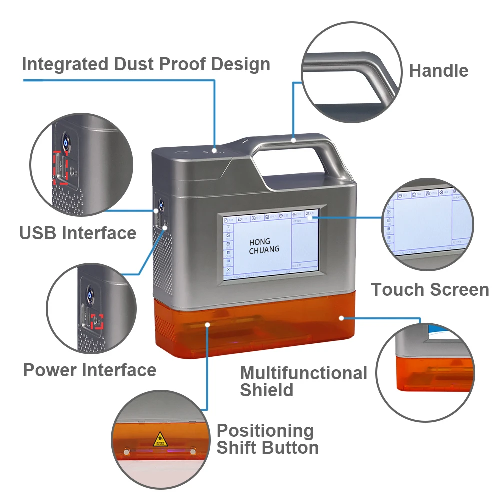 Mini Laser Marking Machine Handheld Portable Marking Machine for DIY Metal Wood Plastic Rechargeable