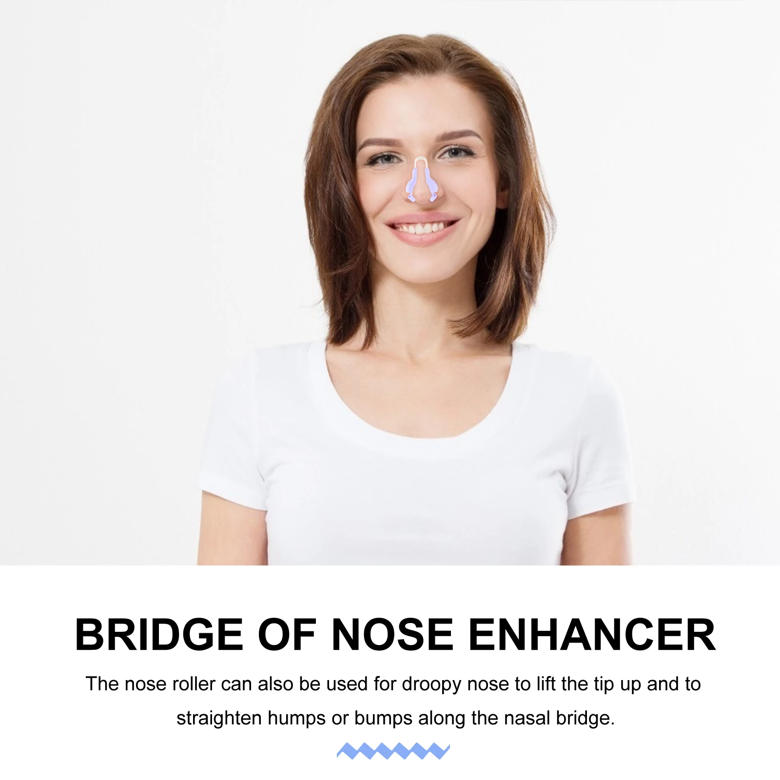 

2pcs Silicone Shaper Clip Beauty Tool Lifting Straightening Slimming Reusable Nose Corrector Device For Droopy Nose