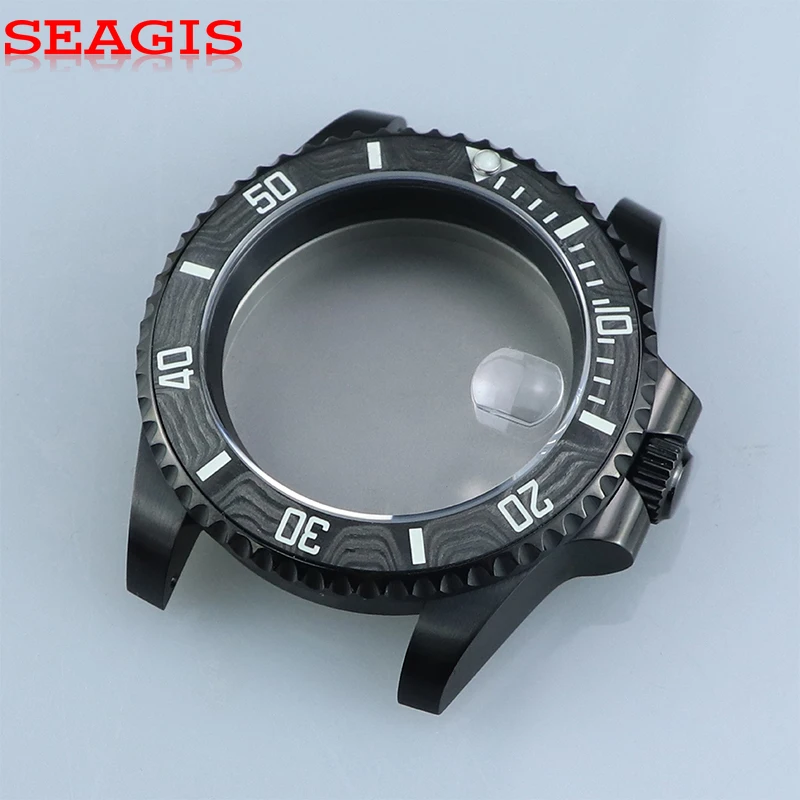 

Корпус из нержавеющей стали SEAGIS 40,5 мм, IPB, сапфировое стекло, подходит для механизма NH35, безель из углеродного волокна