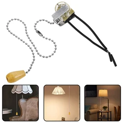 Durable Pull Cord Light Switch Lamp Parts Silent Chain Bathroom Socket Insulation Performance Easy Operation Table Pendant Wall