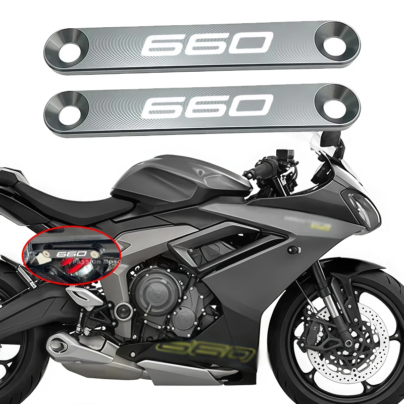 Für Daytona 660 Daytona660 2021 2022 2023 Motorrad Aluminium Hintere Fußrastenhalterung Abnehmbarer Halter für Fußrasten Dekorationsstreifen