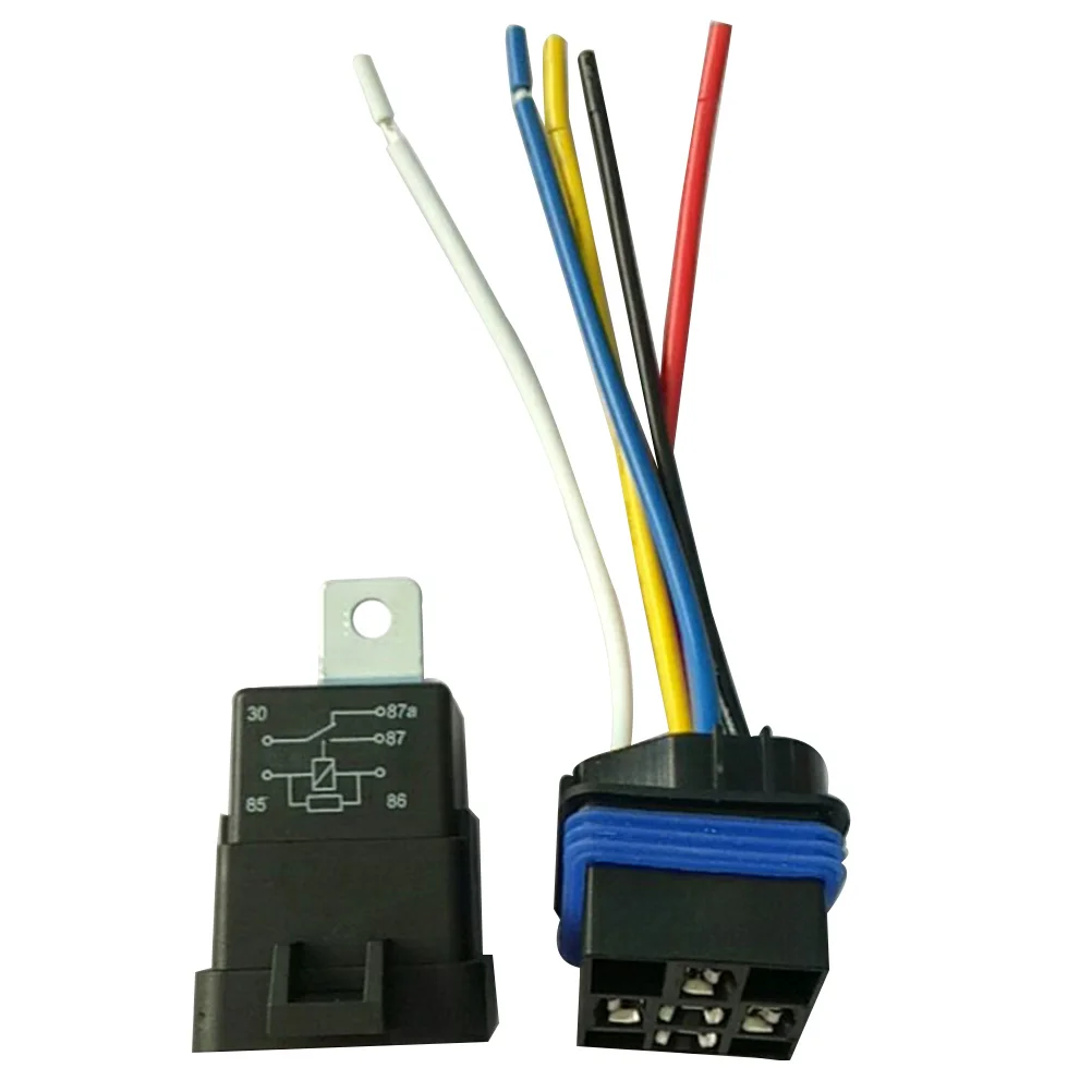 

12V 40A 5 Pin Waterproof Relay Socket Auto Car Engine Parts Security Protection Circuit Conversion Relay Holder Base For
