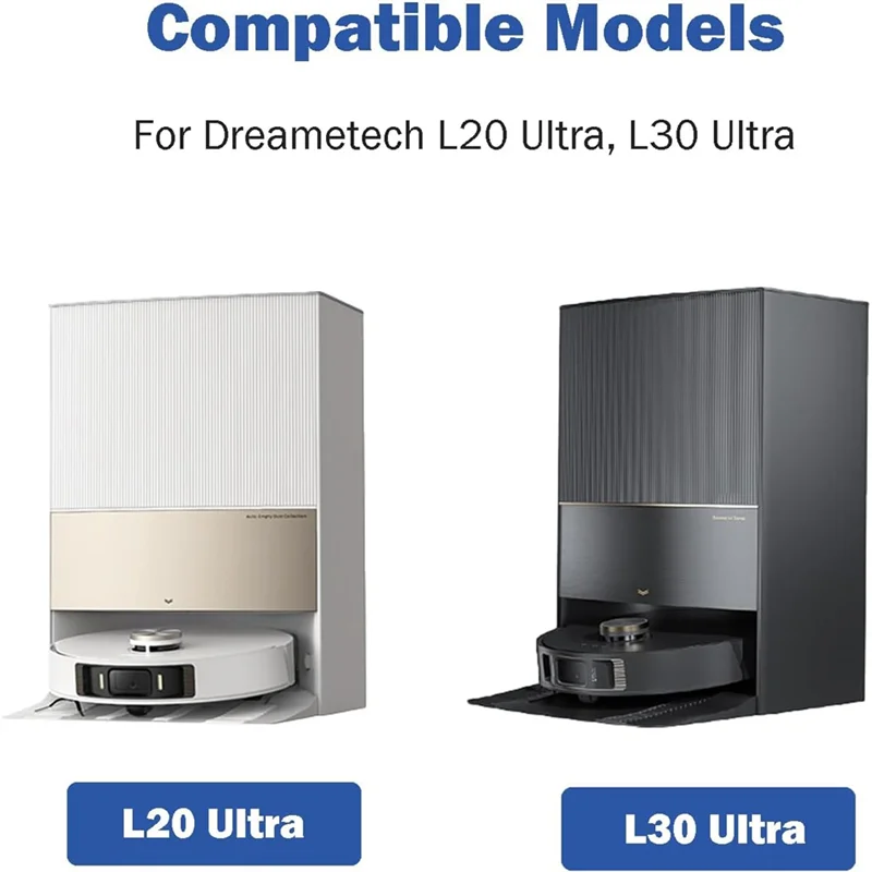 Dreametech L20 Ultra L30 Ultraロボット掃除機用交換部品、EASメインサイドブラシ、Hepaフィルター、モップクロス、ダストバッグ、プラスチック