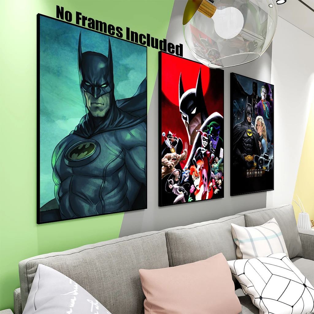 Batman-autoadhesivo-colección de regalos de cumpleaños-Mural decoración de sala de ordenador arte de pared papel tapiz regalo dormitorio/sala de estar carteles