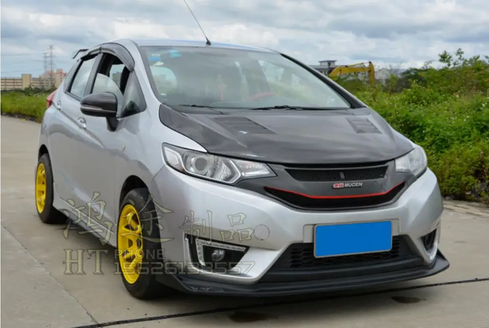 Mugen 車フロントグリルグリルボディキットホンダフィット 2014-2017