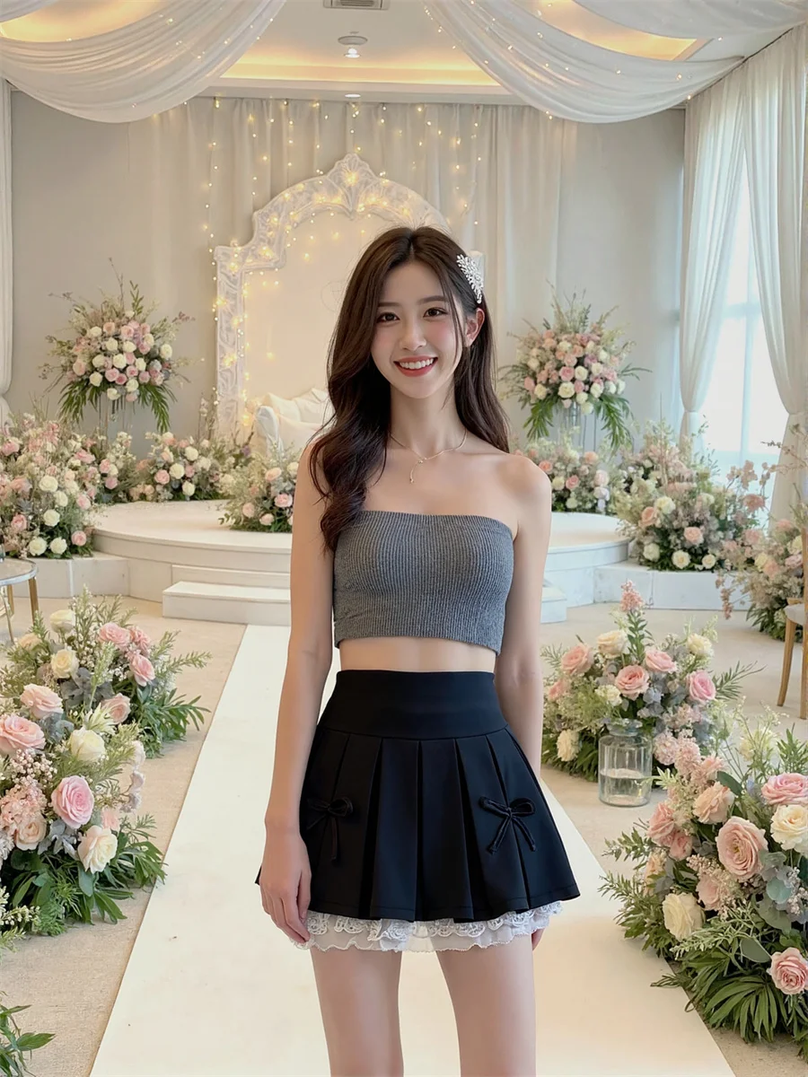 Patchwork Mini jupes en dentelle femme formelle femmes vêtements automne Jacquard en forme de A Cocktail Vintage motif texturé brodé filles