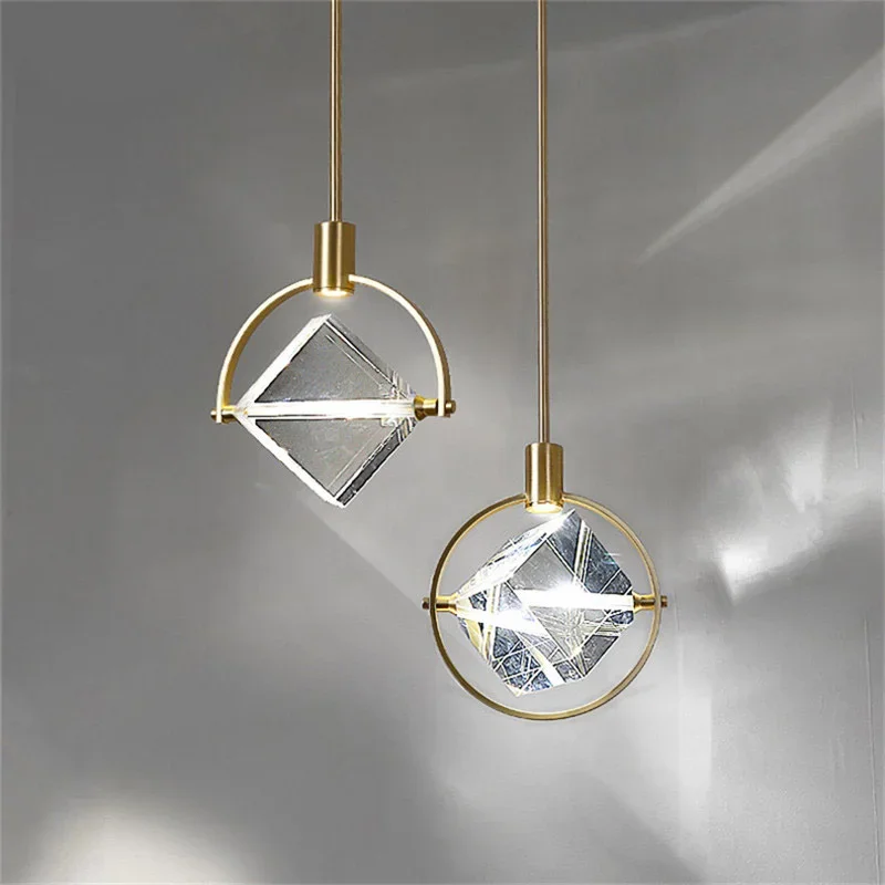 K9 Crystal Chandelier Kitchen Lighting Fixture Suspended Bedside Chandelier Attic Living Room Dining Room Indoor Home Decoration