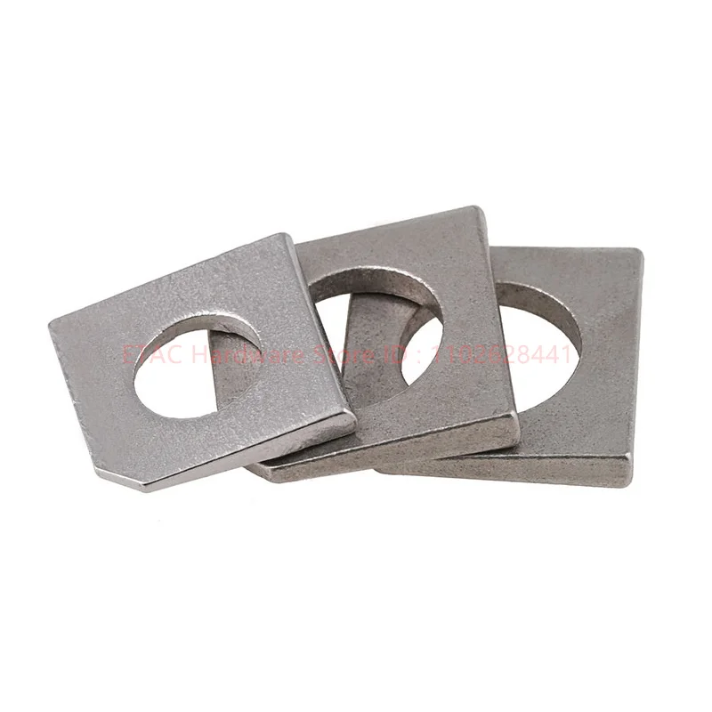 GB853 M6 M8 M10 M12 M14 M16 M18 M20 M22 M24 M27 M30 304 Stainless Steel Square Bevel Washer Square Taper Gasket For Slot Section