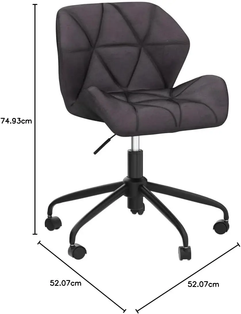 Eldon Diamond Tufted Adjustable Swivel Office Chair, GRAY