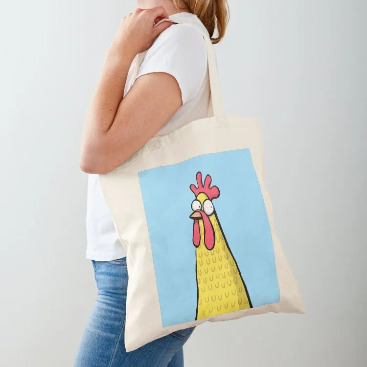 

Suspicious Chicken Tote Bag bags woman 2025 Canvas bag for women Women's shopper tote bag screen