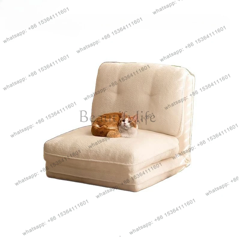 Fabric sofa living room lunch break foldable bay window single balcony tatami sofa