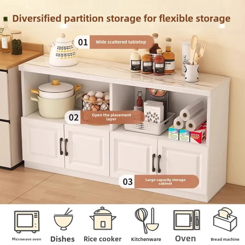 Slate kitchen locker storage cabinet multi-layer microwave oven locker cutting table console bowl cabinet