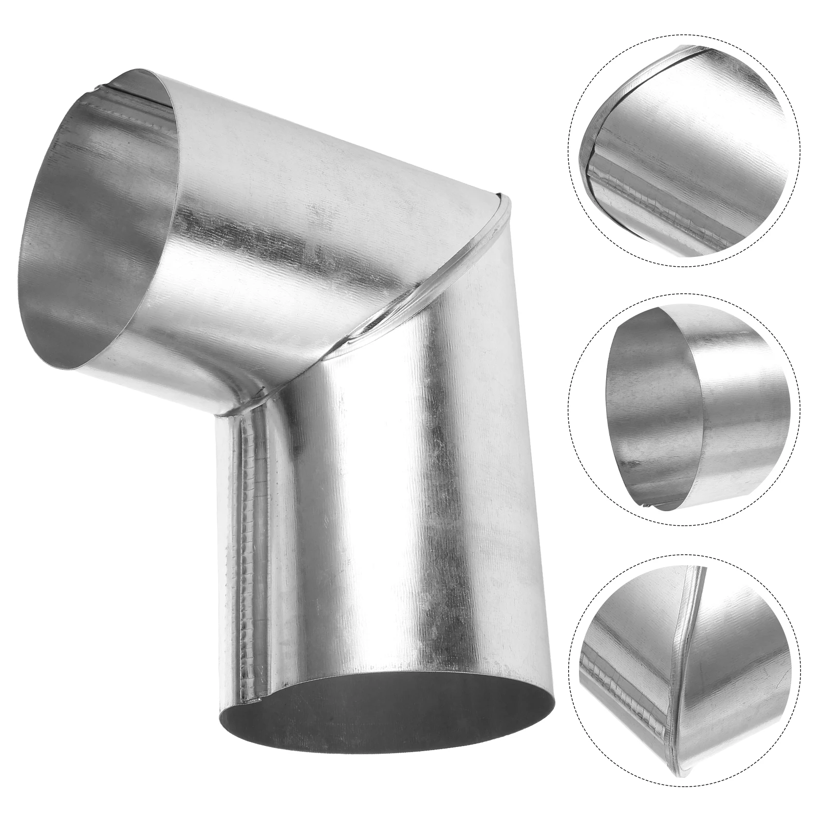 

90 Degree Chimney Flue Stove Pipe Exhaust Pipe Metal Air Vent Hose Kitchen Chimney Hose Flame Retardant Anti-Leakage High