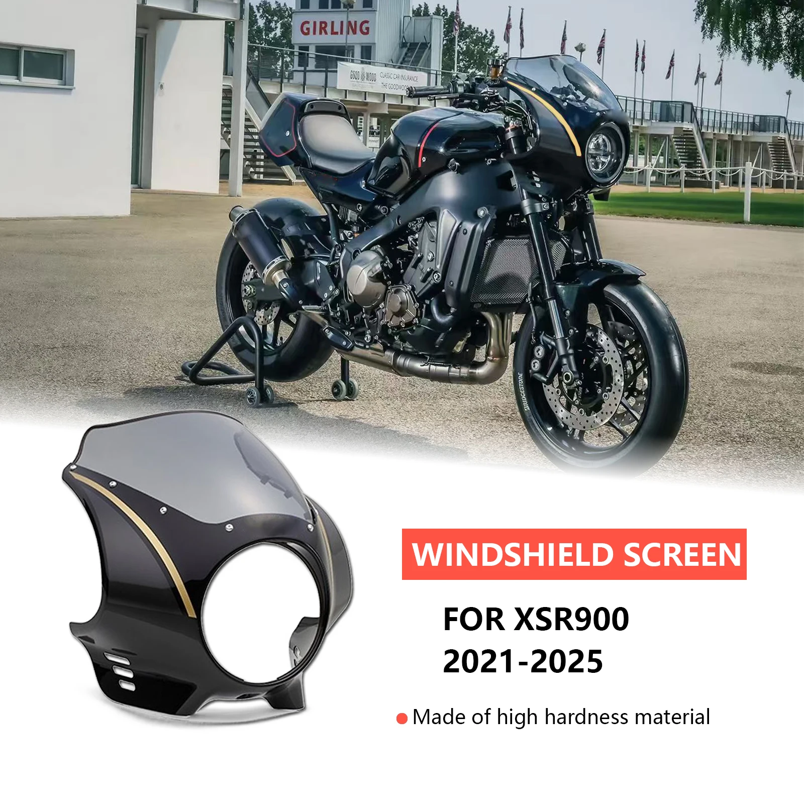 

Для XSR900 XSR 900 2021 2022 2023 2024 2025 НОВЫЙ обтекатель передней фары мотоцикла лобовое стекло ретро фара ветровое стекло