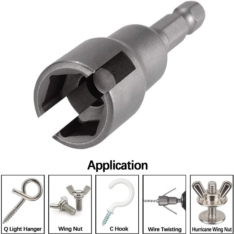 1Pcs Schmetterling Schraube Steckschlüssel 6,35mm Hex Schaft Buchse Adapter Mutter für Power Tool Schlitz Elektrische Schraubendreher Hülse