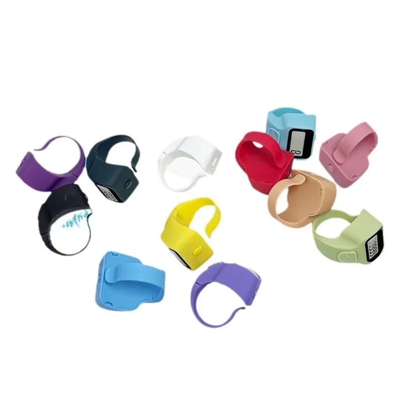 Przenośny licznik pierścieniowy z elektronicznym wyświetlaczem cyfrowym, ręczny licznik antystresowy - wykonany z trwałego plastiku