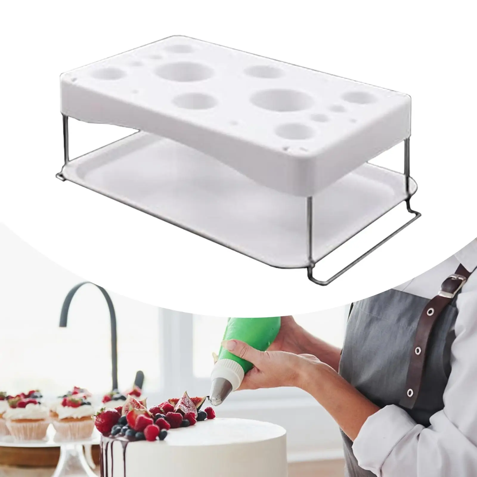 Piping Bag Stand Icing Bag Holder,Storage Rack,Pastry Bag Stand Cake Decoration Tool for Pastry Tip Bag Pastry Cake Shop