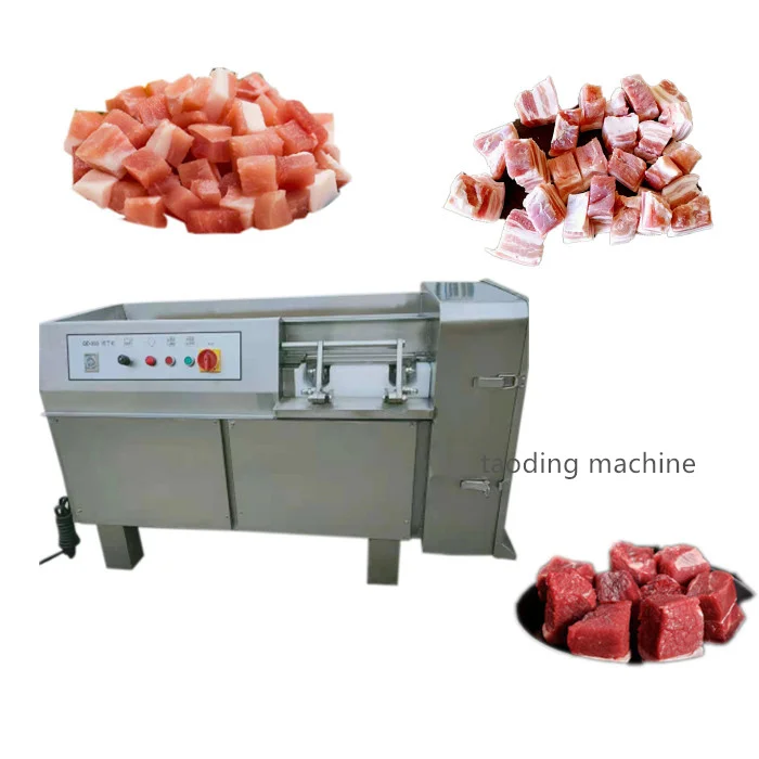 400kg/h meat cutter beef dicer machine frozen pork meat dicing machine ham cheese cutter goat meat cube cutting machine price