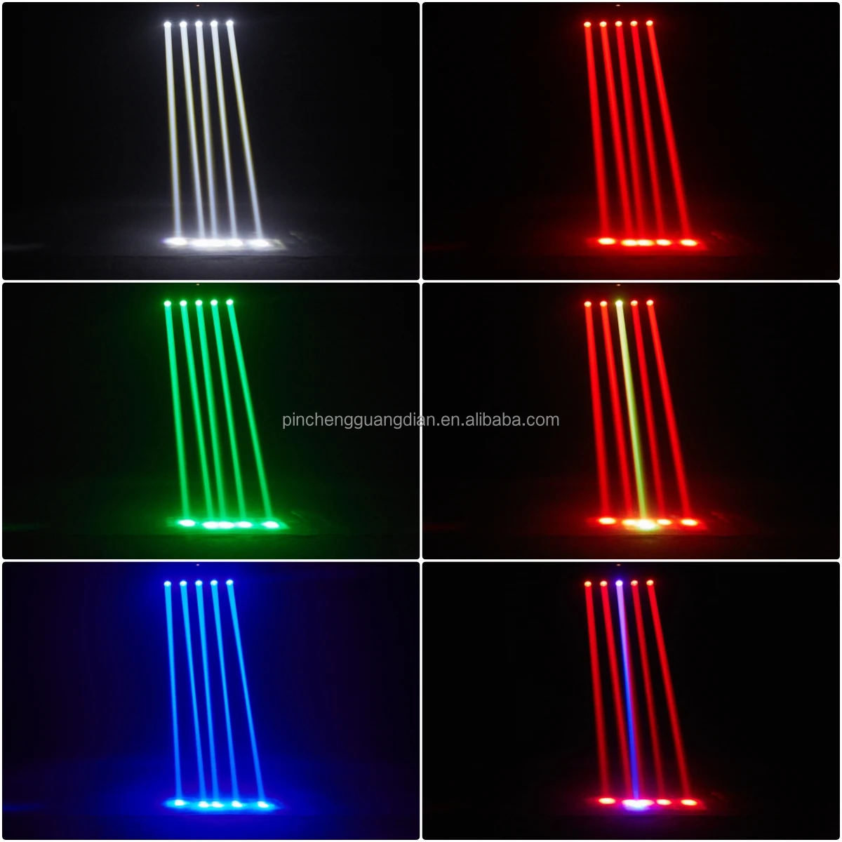 Professional 180W Five Halberd Beam RGBW Moving Head Light 5pcs Beam Laser LED Strip Effect XY System DJ Performance Party